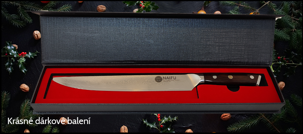 Krásné dárkové balení plátkovacího nože 10" NAIFU