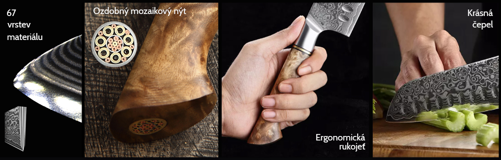 Přednosti nožů santoku značky NAIFU série MASTER