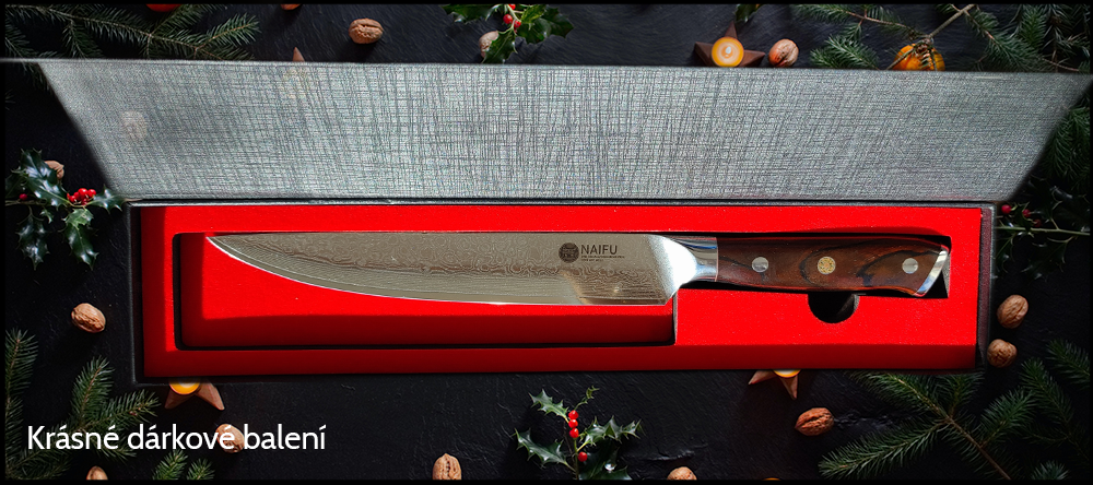 Krásné dárkové balení plátkovacího nože 8" NAIFU