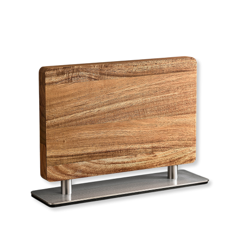 Elegantní oboustranný magnetický stojan na nože se stabilní kovovou základnou