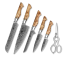 Sada pěti nožů MASTER se stojanem a nůžkami