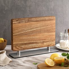 Elegantní oboustranný magnetický stojan na nože se stabilní kovovou základnou