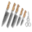Sada pěti nožů MASTER se stojanem a nůžkami