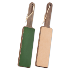 Dvoustranný kožený obtahovací blok – zelená brusná pasta & hladká kůže