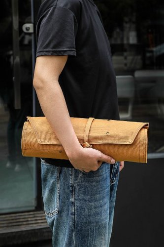 Elegantní rolovací pouzdro na kuchařské nože - Barva: Modrá