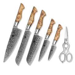 Sada pěti nožů MASTER se stojanem a nůžkami