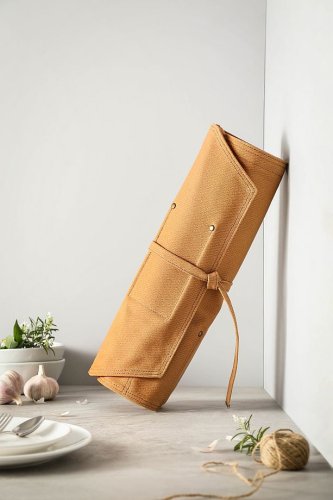 Elegantní rolovací pouzdro na kuchařské nože - Barva: Modrá