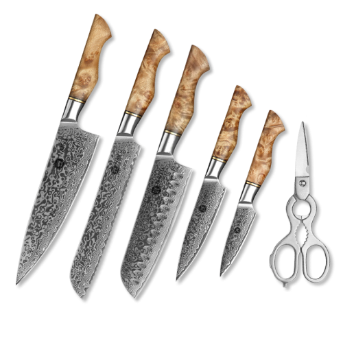 Sada pěti nožů MASTER se stojanem a nůžkami